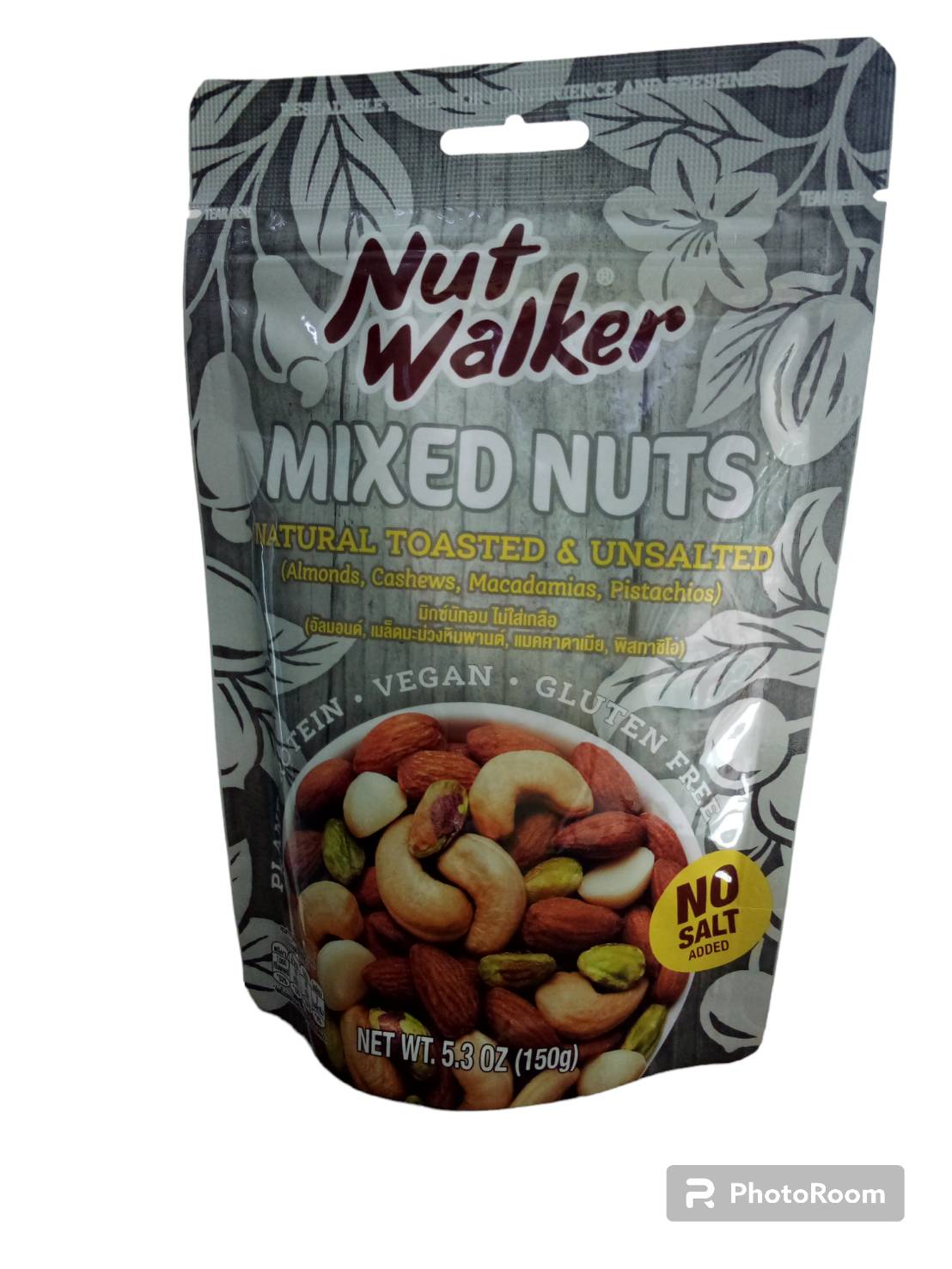 32-128-4100-1 มิกซ์นัทอบไม่ใส่เกลือ 150ก. นัท *วอล์คเกอร์