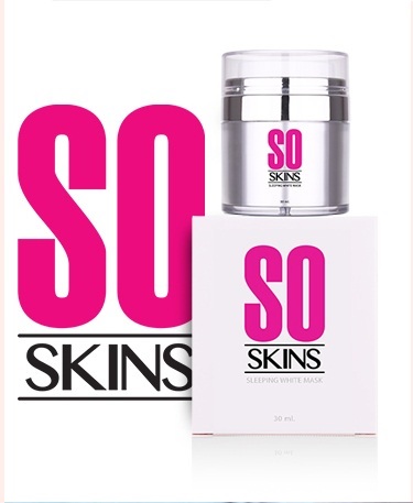 So Skins Sleeping White Mask โซ สกิน สลีปปิ้ง ไวท์ มาส์ค ปริมาณสุทธิ 30 ml. บำรุงผิวสว่างกระจ่างใส ริ้วรอย ฝ้ากระแดด จุดด่างดำ รอยดำจากสิว แลดูจางลง