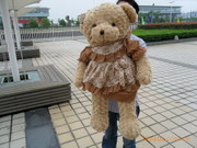 ตุ๊กตาหมีตัวใหญ่ ใส่ชุดแม่บ้าน ขนนุ่ม ขนาด 1 เมตร ส่งฟรี