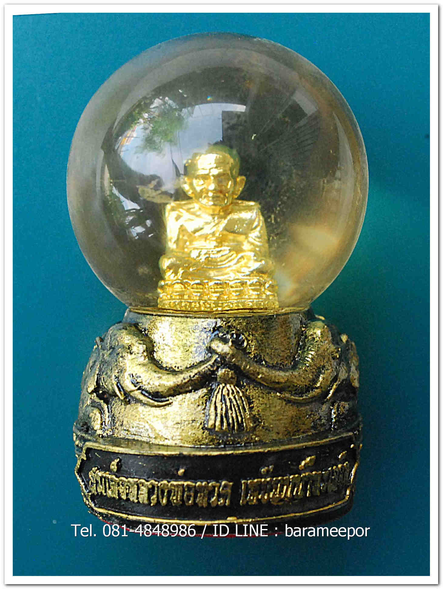 หลวงพ่อทวด 100 ปี อ.ทิม ศาลหลักเมือง ลูกแก้วหลวงพ่อทวด สูง 3 นิ้ว เหมาะสำหรับ ตั้งหน้ารถ หรือวางหึ้ง
