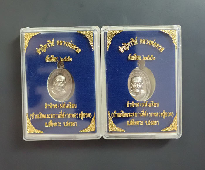 เหรียญเม็ดแตง (ฟักทอง) หลวงพ่อทวด ปาฏิหาริย์ สำนักสงฆ์ต้นเลียบ ปี2556 เนื้ออัลปาก้า (2เหรียญ)