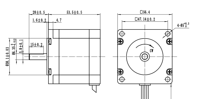 Stepping Motor แรงบิด 1.3 N.m + +TB6600 drive 4.0 A