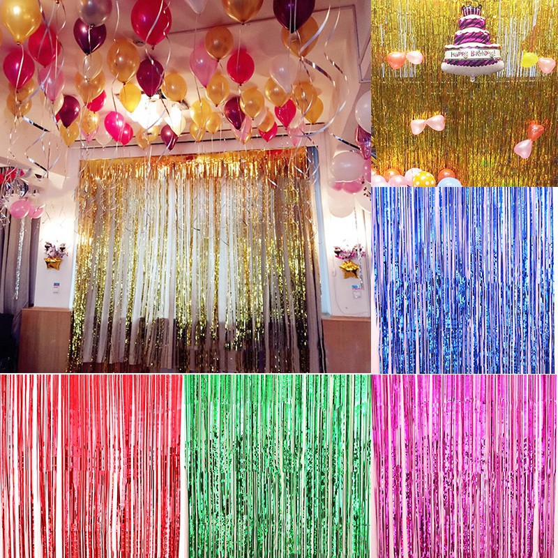 ม่านประดับฟอยล์ BACKDROP สำหรับตกแต่งงานปาร์ตี้