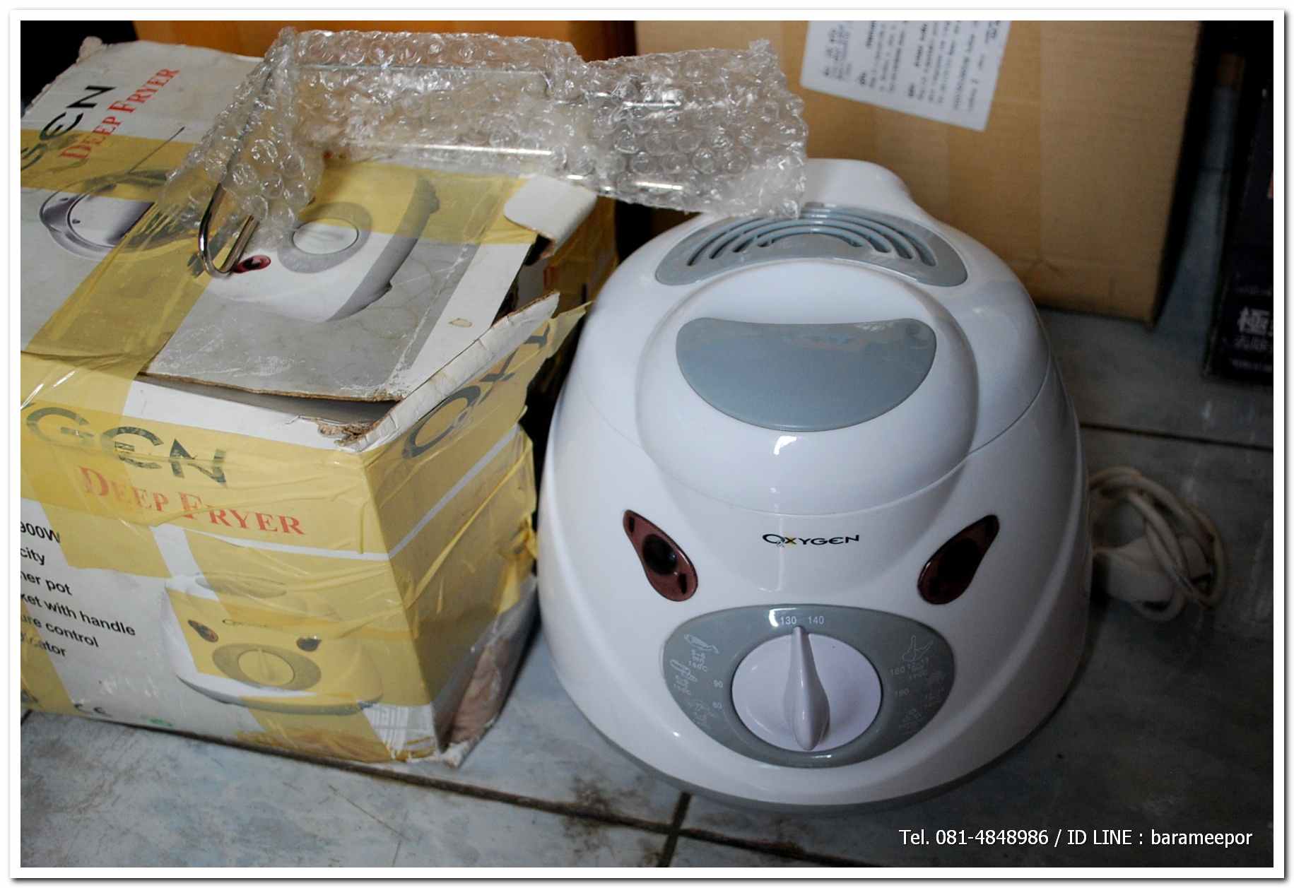 หม้อทอดไร้น้ำมัน OXYGEN ขนาด 1 ลิตร 900 W ของใหม่เก่าเก็บ สภาพดี