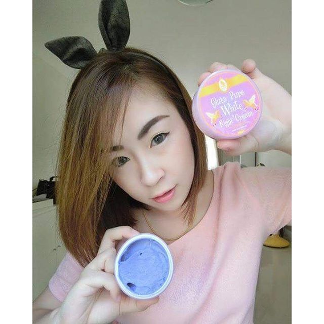 Gluta Pure White Night Cream by MN Shop 100 g. หัวเชื้อพอกผิวขาว