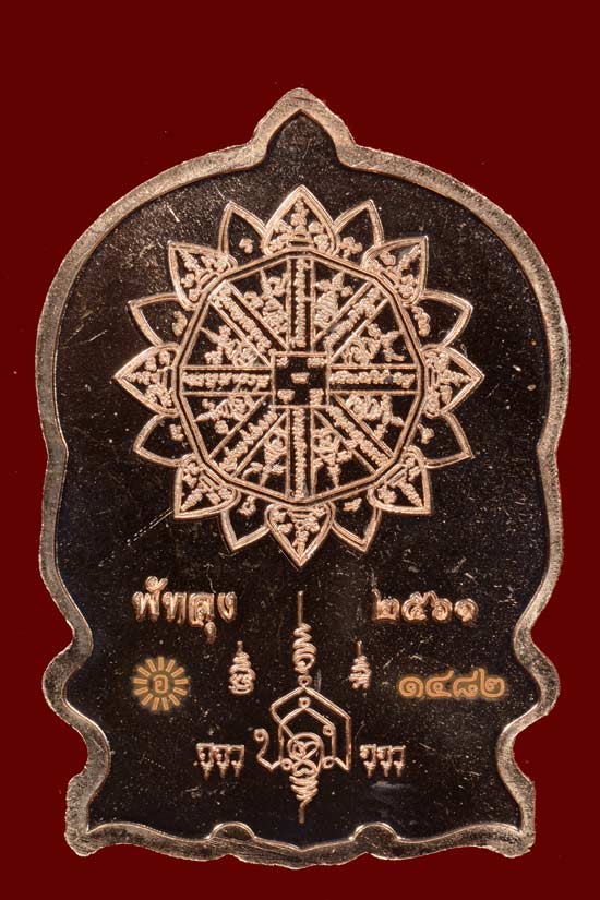 เหรียญพ่อท่านเอื้อม รุ่นนั่งพานมหาเศรษฐี สำนักสงฆ์สวนป่าตลิ่งชัน จ.พัทลุง ปี 2561