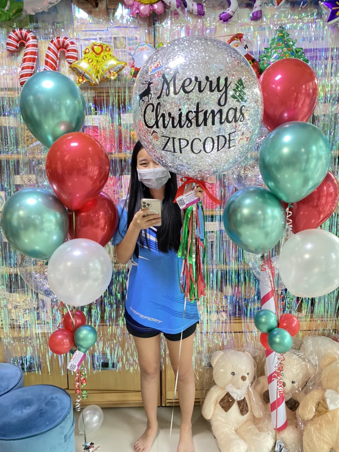 ลูกโป่งคริสมาต์มาส Christmas balloons ลูกโป่งด่วน ลูกโป่งอักษร