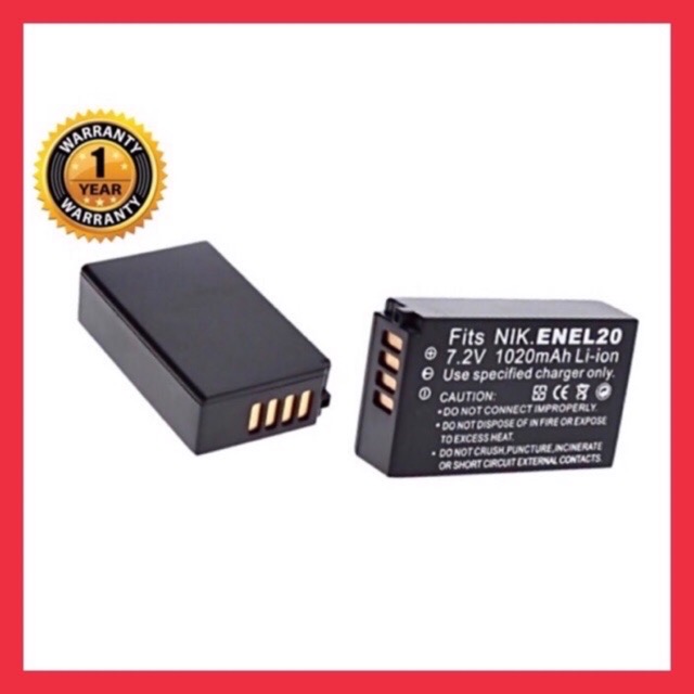 แบตเตอรี่ นิคอน EN-EL20/Nikon Battery EN-EL20 แบตเตอรี่กล้อง Nikon EN-EL20 Battery แบตนิคอน ใช้กับกล้อง Nikon1 J1 J2 J3 S1 Nikon Coolpix A Coolpix AW1 Camera