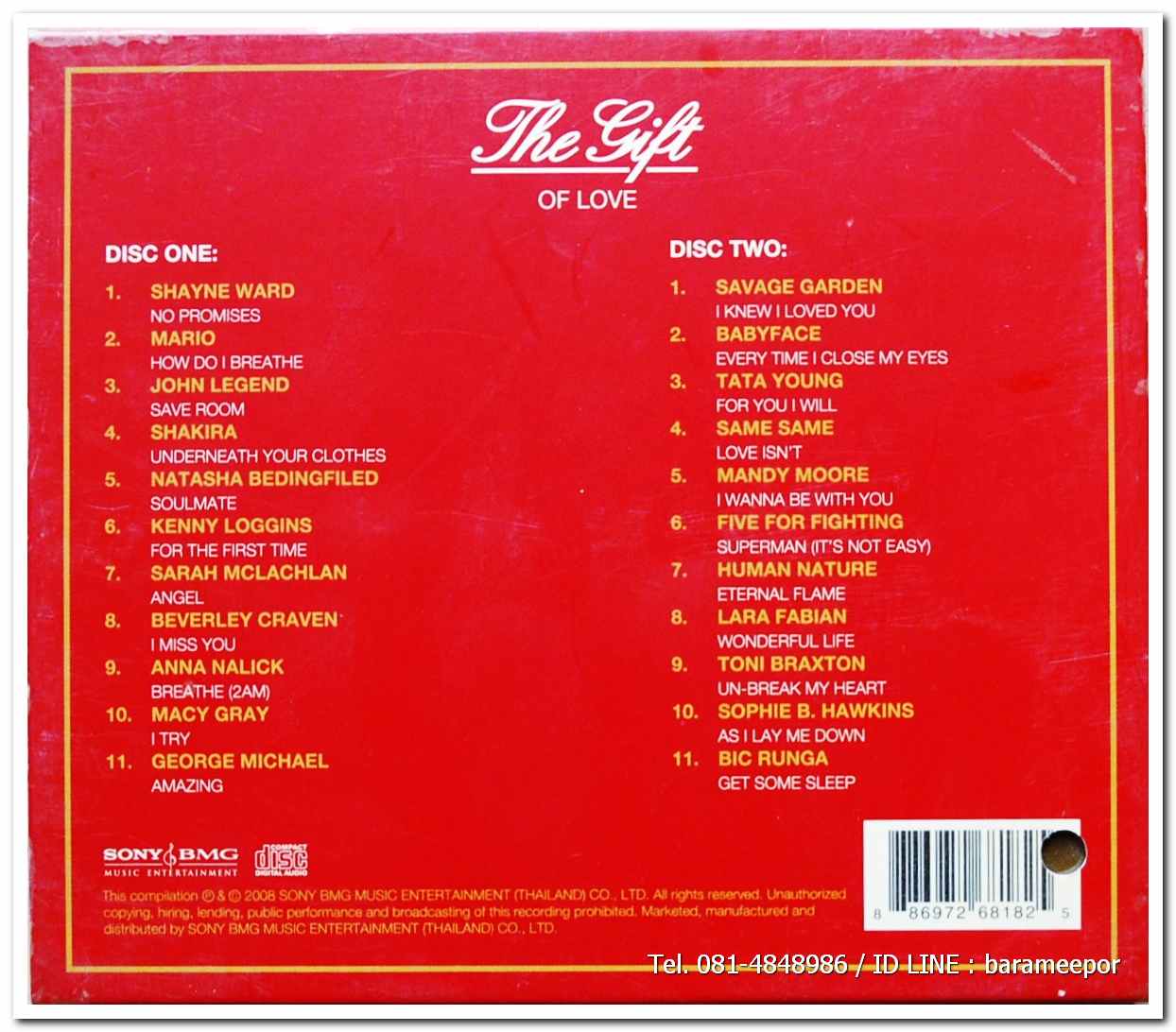 THE GIFT OF LOVE แผ่นคู่ สภาพแผ่นสวยไร้รอย