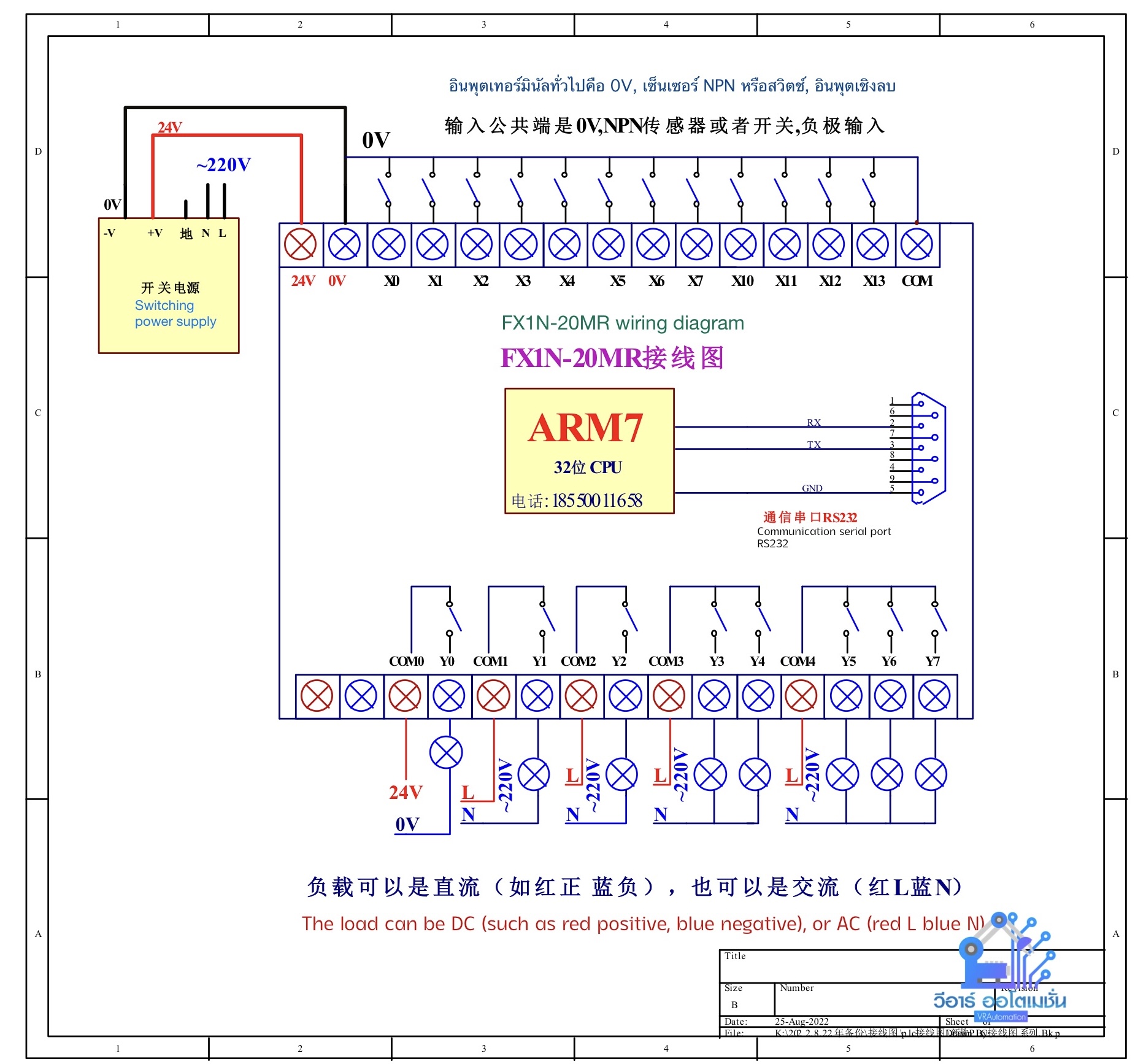 FX1N-20MR PLC Board with cover
