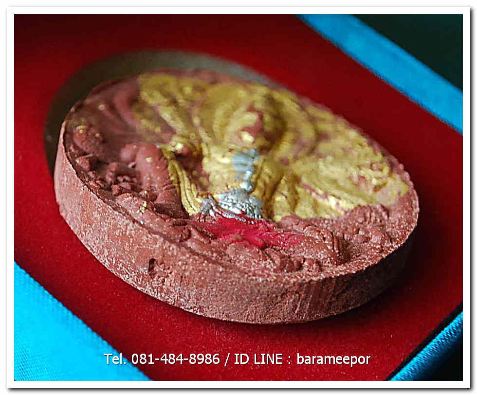 จตุคามรามเทพ รุ่น “ทรัพย์หมื่นล้าน” อ.วราห์ ปุญญวโร วัดโพธิ์ทอง เนื้อว่านสีแดง นำฤกษ์ ปิดทองรองพิมพ์ พร้อมจาร หลังครุฑปิดทองทอง