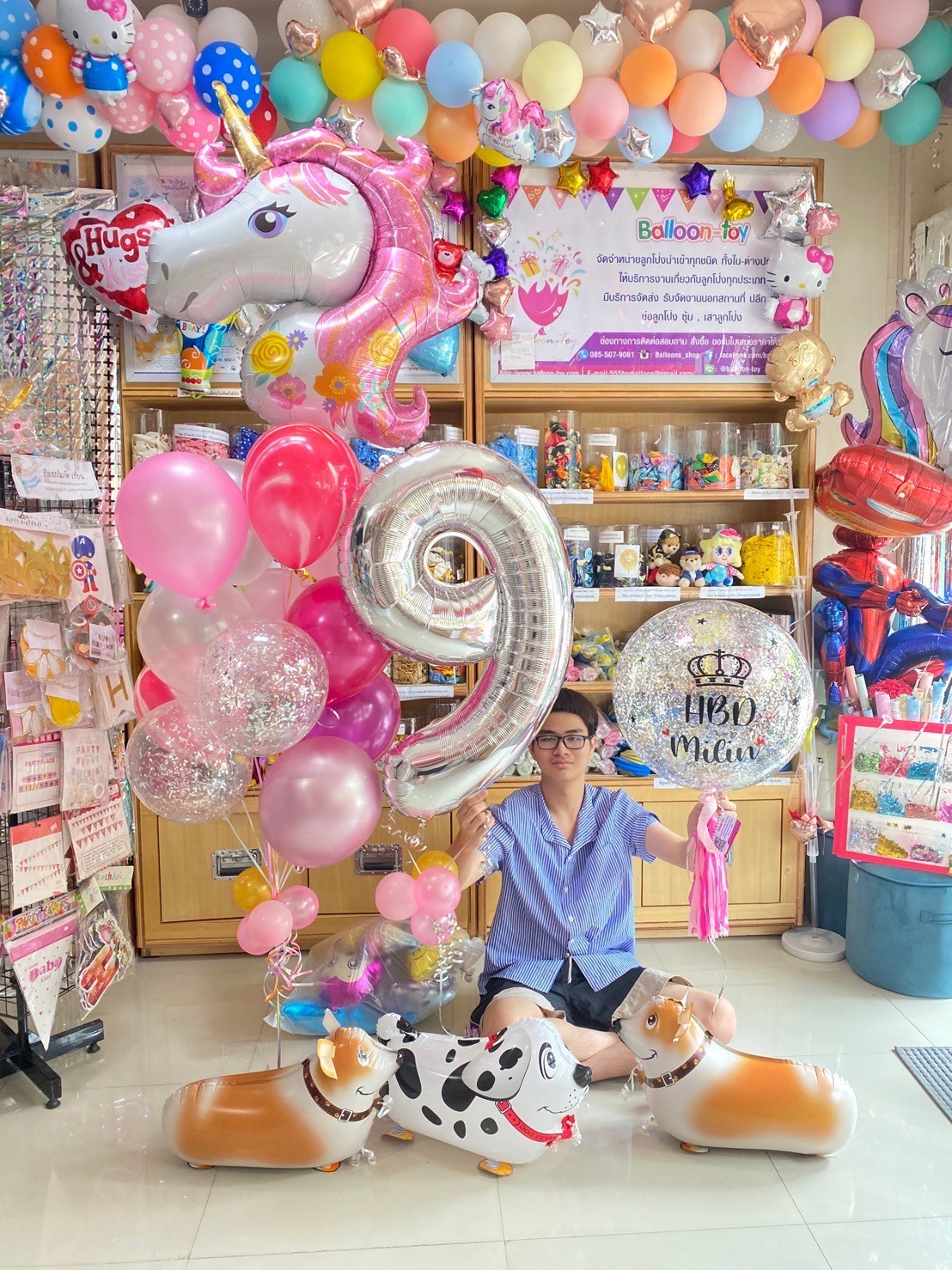ลูกโป่งม้ายูนิคอร์น Unicorn Balloon