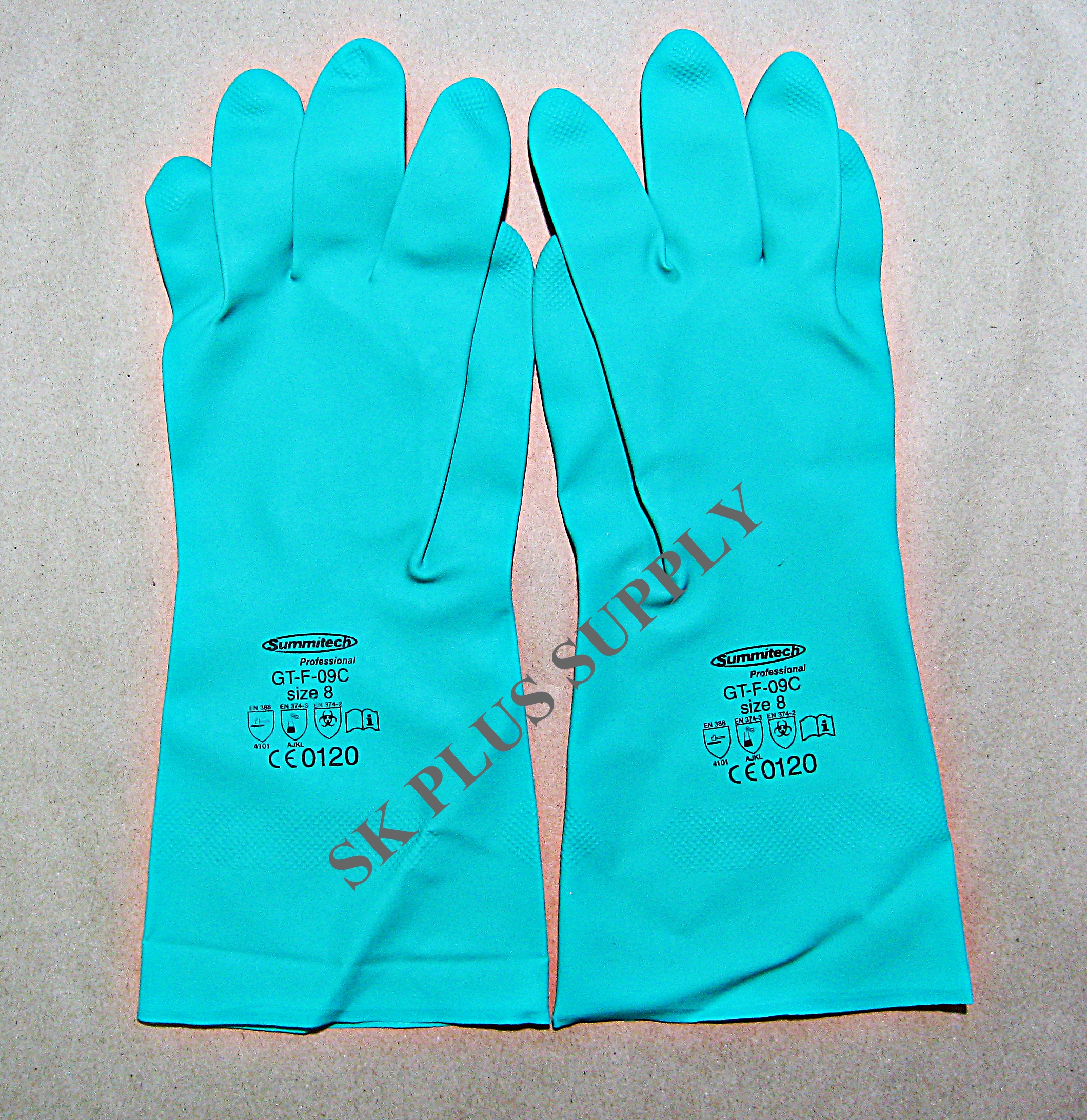 ถุงมือไนไตรสีเขียว ยาว 13"