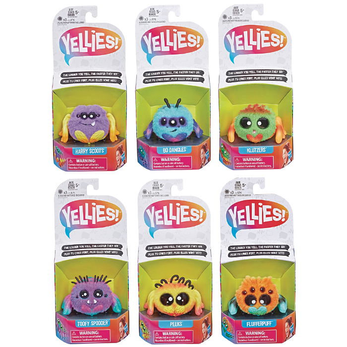 SR054-SR059 Yellies! Spider Pet ของแท้ พร้อมส่ง เสียงเปิดใช้งานแมงมุม ยิ่งเสียงดังยิ่งวิ่งเร็ว สัตว์เลี้ยงสําหรับอายุ 5 ปีขึ้นไป