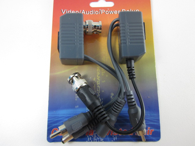 Video Balun ต่อผ่านสายแลนเป็น AV พร้อมไฟ DC
