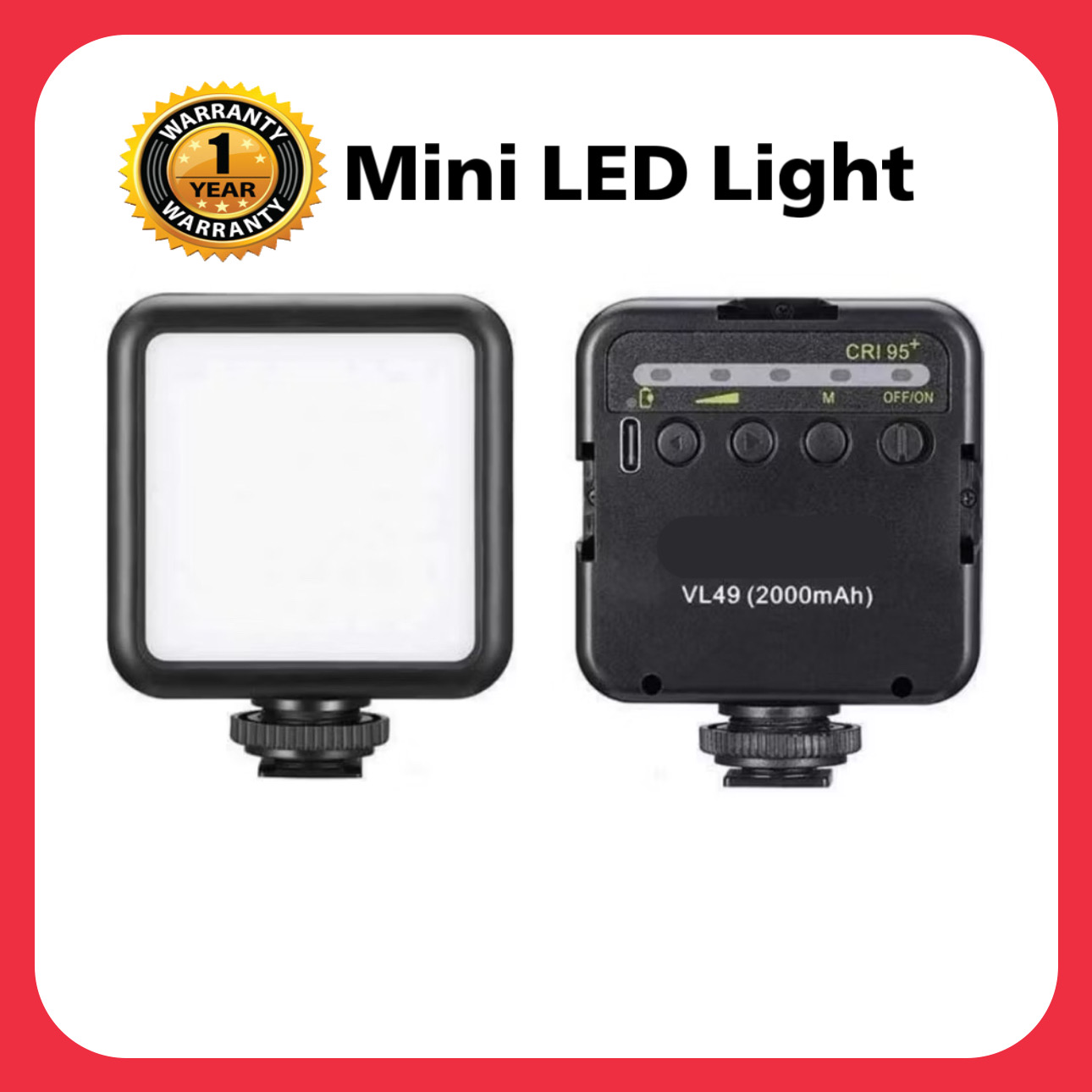 ไฟติดหัวกล้อง ขนาดกะทัดรัด MiniLed Video Light