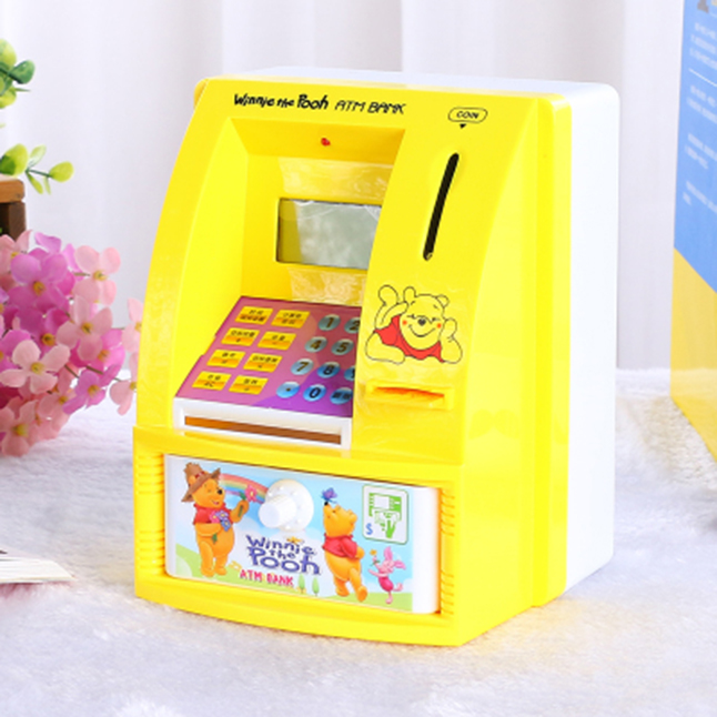KA056-CH245 กระปุกออมสิน ตู้เซฟ ATM ลาย หมีพู