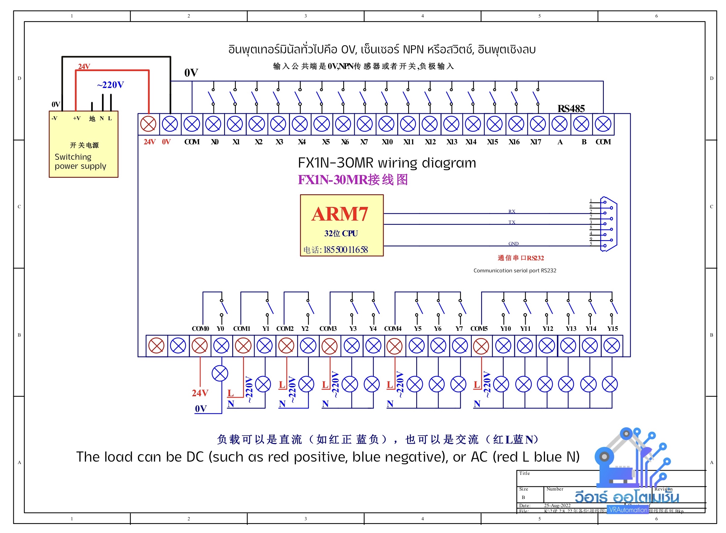 FX1N-30MR บอร์ดควบคุม PLC พร้อมช่องสัญญาณ I/O 30 ช่อง