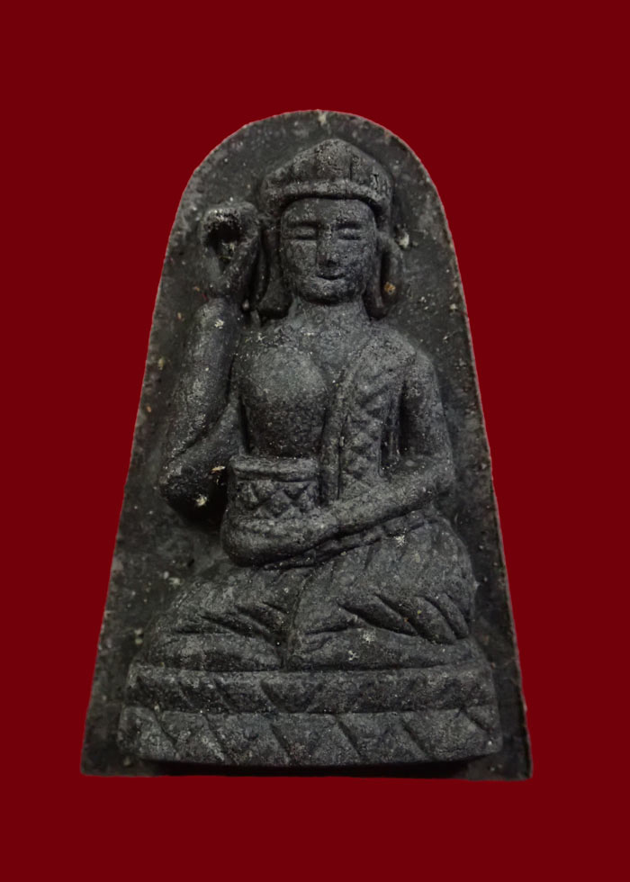 *หายาก* นางกวักหลังจารมือพ่อท่านเขียว วัดห้วยเงาะ ปัตตานี ปี 2553 เนื้อผงจารมือ