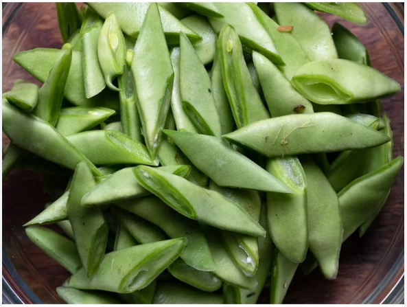 เมล็ดพันธุ์ ถั่วแขกเขียวผลแบน Qing Bain Pole Bean Seed 10 เมล็ด