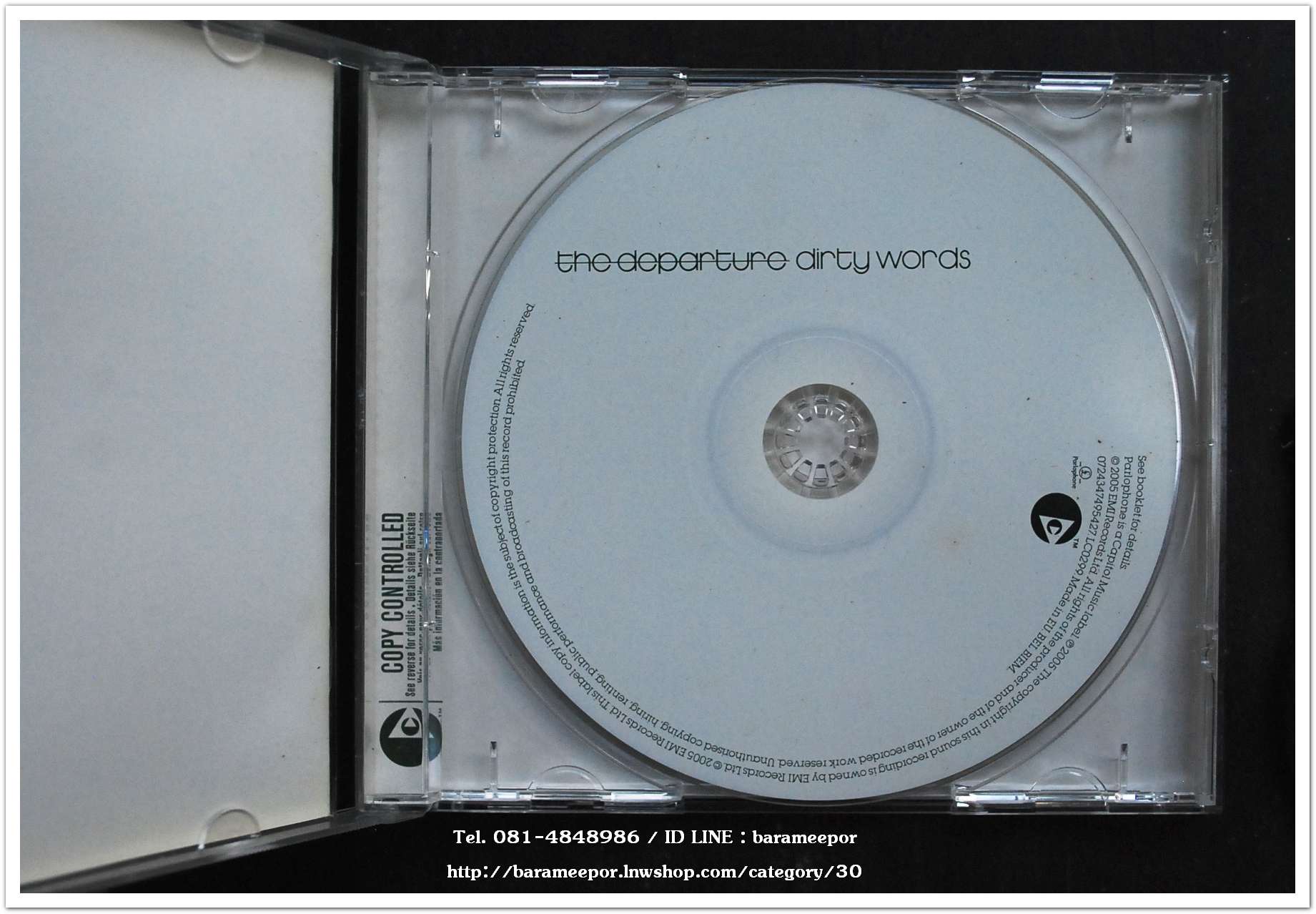 ซีดี.นักร้องญี่ปุ่น ฺthe departuro dirty words สภาพสวย