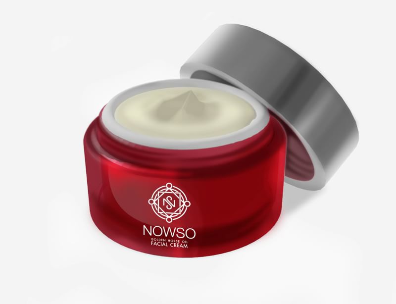Nowso Golden Horse Oil Facial Cream 50 g. นาวโซ ครีมน้ำมันม้าทองคำ เผยผิวขาว กระจ่างใส