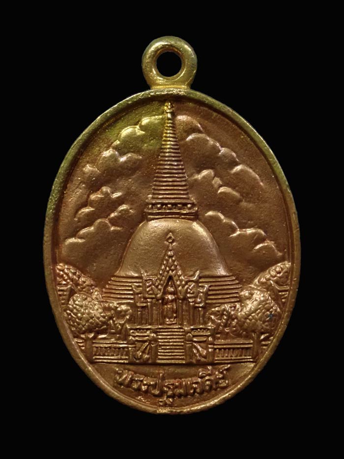 เหรียญหล่อองค์พระปฐมเจดีย์ (ภาพวิว) วัดพระปฐมเจดีย์ จ.นครปฐม ปี 2551 รุ่นบูรณะองค์พระปฐมเจดีย์ เนื้อระฆัง