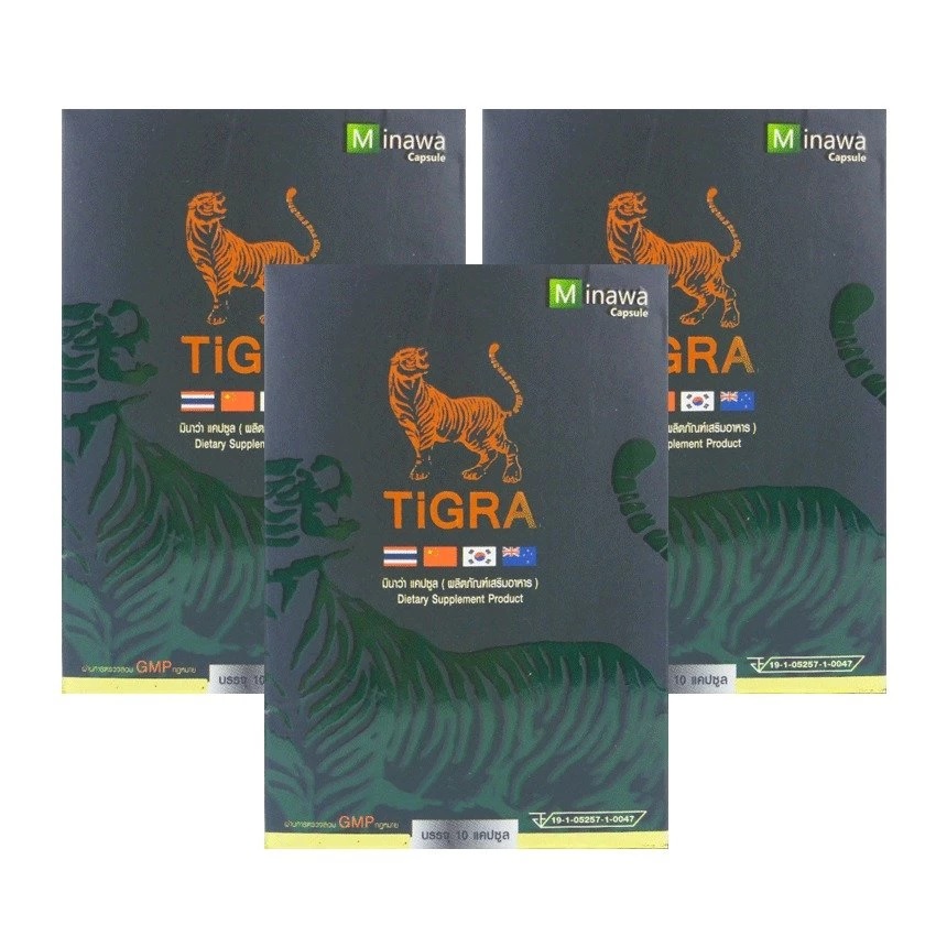 TIGRA for MEN ไทกร้า ฟอร์ เมน อาหารเสริมท่านชาย อาหารเสริมบำรุงร่างกาย 10 แคปซูล