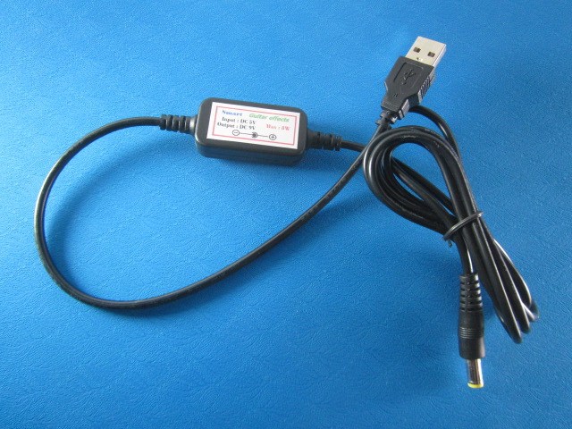 Smart cable ใช้กับ กีต้าร์เอฟเฟค (effect guitar) แปลงไฟUSB 5V เป็น 9V