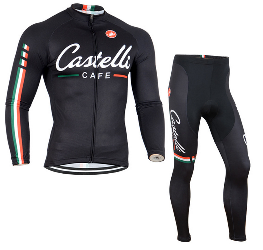 ชุดปั่นจักรยาน แขนยาว Castelli เสื้อปั่นจักรยาน และ กางเกงปั่นจักรยาน