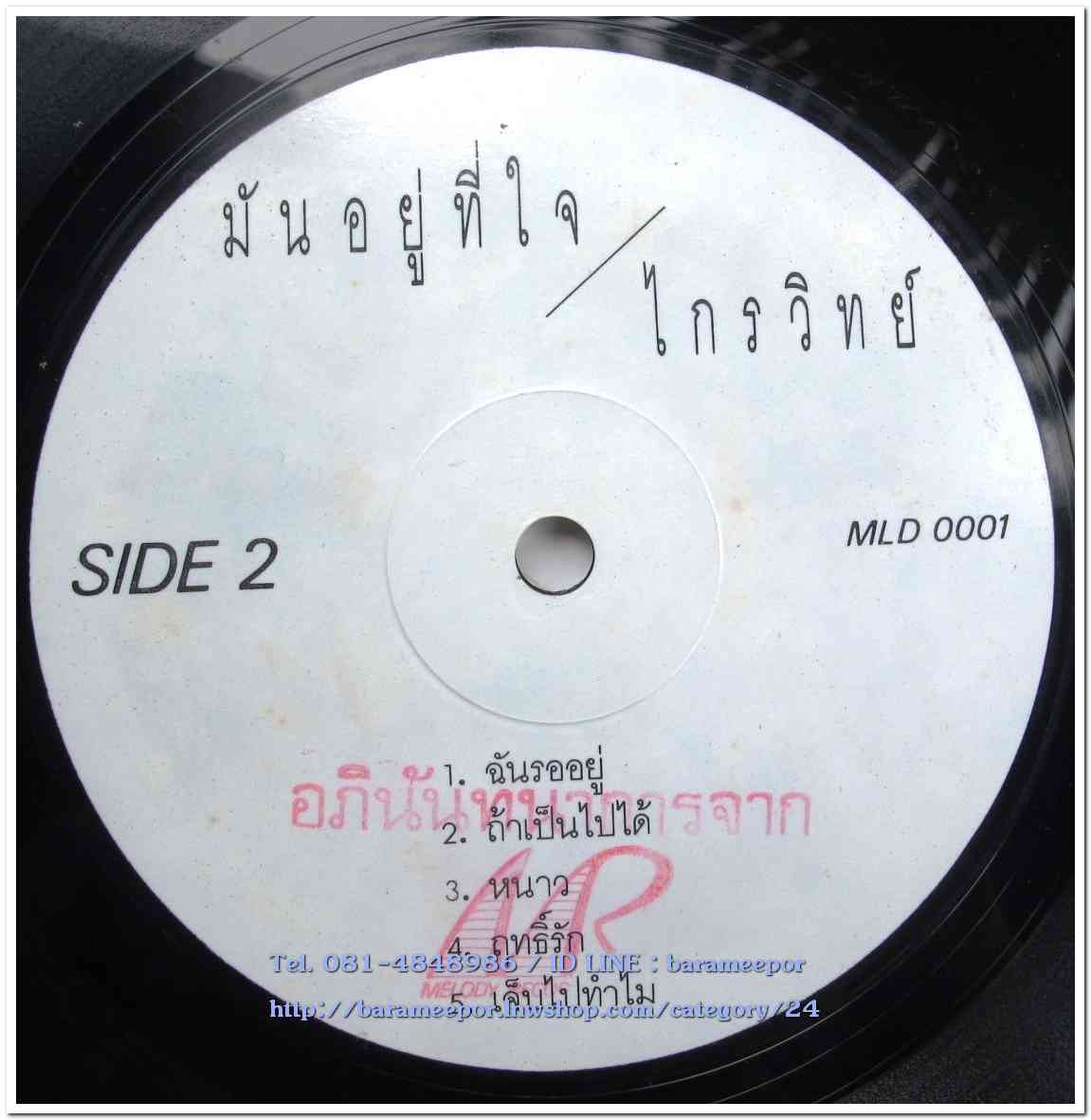 ไกรวิทย์ พุ่มสุขโข ชุด มันอยู่ที่ใจ แผ่นเต็ม