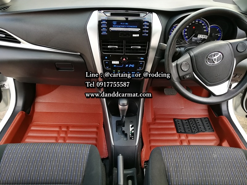 พรมปูพื้นรถยนต์ 5D เข้ารูป Toyota VIOS พรม 5D VIOS