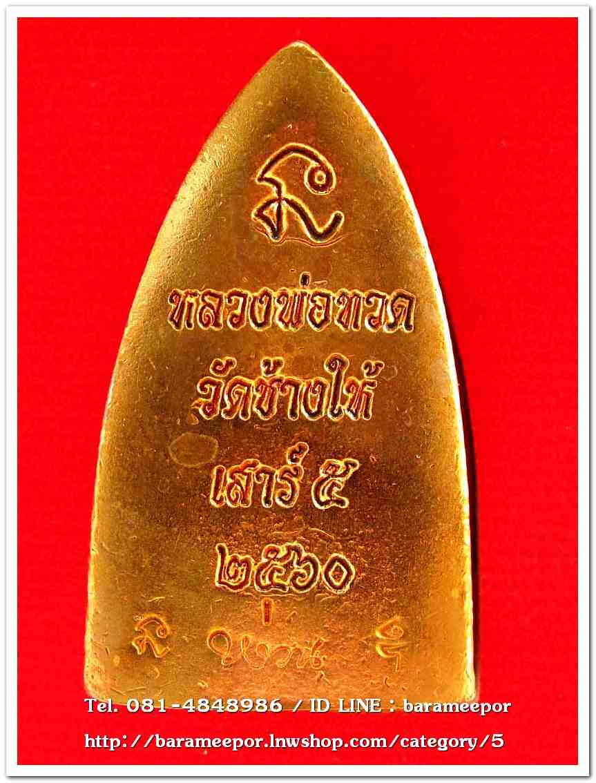 หลวงพ่อทวด วัดช้างไห้ รุ่น เสาร์ ๕ พ.ศ.๒๕๖๐ พิมพ์หลังเตารีดใหญ่ เนื้อทองแดง..1