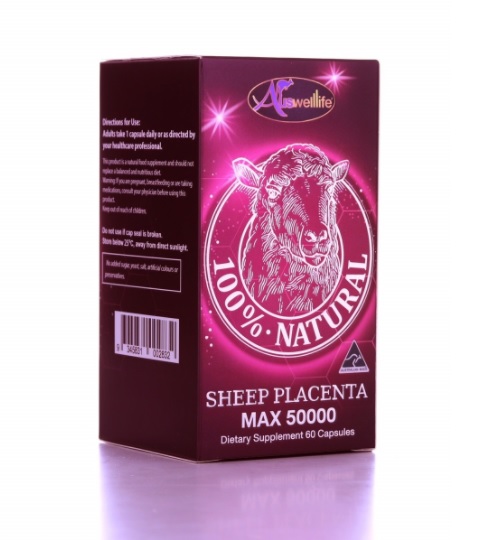 Auswelllife premium sheep placenta Max 5000 ออสเวลไลฟ์ พรีเมี่ยม ชีฟ พลาเซนต้า 60 เม็ด ส่ง ems ฟรี
