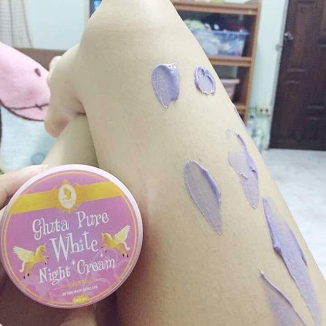 Gluta Pure White Night Cream by MN Shop 100 g. หัวเชื้อพอกผิวขาว