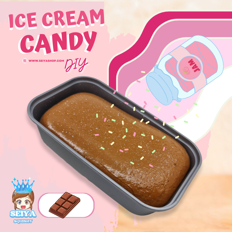 CB0790 สกุชชี่ ICE CREAM Candy DIY สกุชี่ หน้าหนึบ ก้อนใหญ่ ซุปเปอร์ สโลว์ เนื้อดี ของแท้ พร้อมอุกปรณ์ ตกแต่ง
