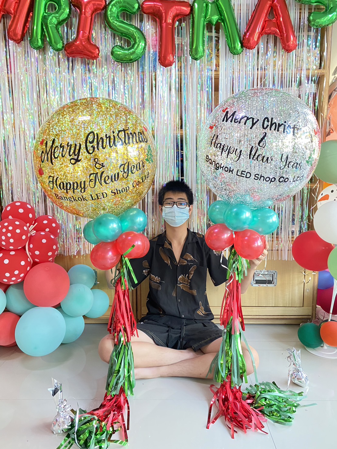 ลูกโป่งคริสมาต์มาส Christmas balloons ลูกโป่งด่วน ลูกโป่งอักษร สำเนา สำเนา