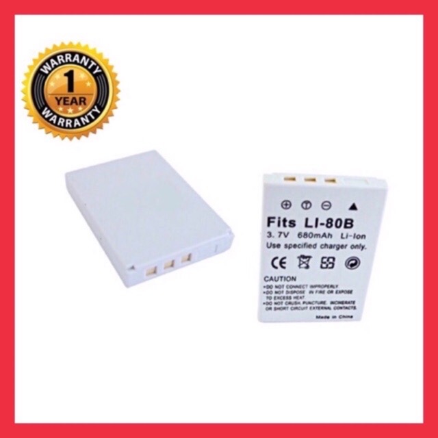 แบตเตอรี่ โอลิมปัส LI80B/Olympus Battery LI80B แบตเตอรี่กล้อง Olympus LI-80B Li80b Battery แบตโอลิมปัส สำหรับกล้อง Olympus T100 T110 X-960 X-36