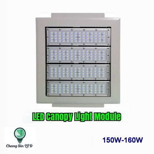 โคมไฟ LED Canopy Light 150W-160W ดีไซน์ใหม่ สำหรับใช้ในปั๊มน้ำมันและอื่นๆ