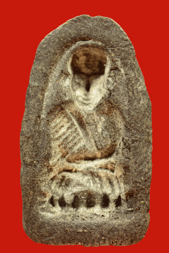 หลวงพ่อทวด พิมพ์พระรอด รุ่นเลื่อนสมณศักดิ์ เนื้อว่านหลังแบบ พ.ศ.2545