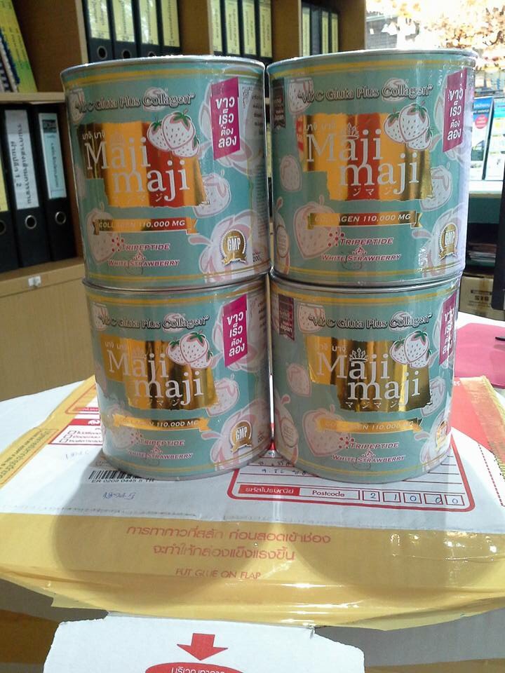 MAJI MAJI Premium Pure Collagen Mineral Flavour มาจิมาจิ คอลลาเจนน้ำแร่ คอลลาเจนโกงอายุ คอลลาเจนหน้าเด็ก