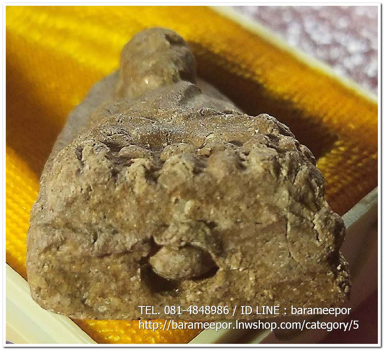 หลวงพ่อทวด พิมพ์ใหญ่ เนื้อว่านขาวมหาเสน่ห์ มีคราบน้ำว่าน (ขอบชั้นเดียว) หลังข้าวสารหิน รุ่นปาฏิหาริย์ วัดห้วยมงคล..5