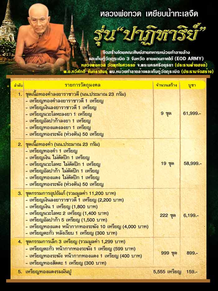 หลวงพ่อทวด รุ่นปาฏิหาริย์ EOD