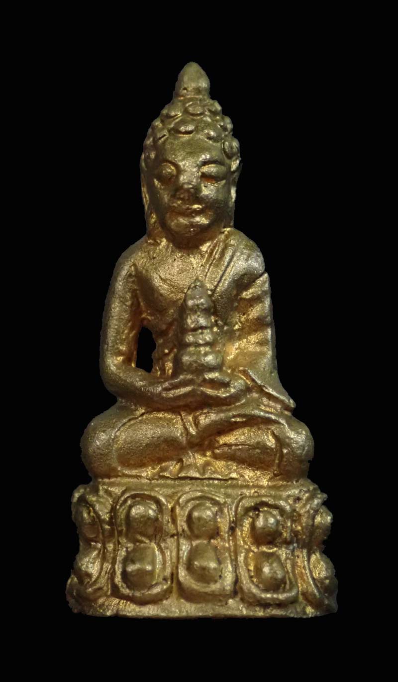 พระกริ่งพุทธโสฬลมงคล รุ่นฉลองอุโบสถ วัดแหลมทราย จ.สงขลา เนื้อโลหะ