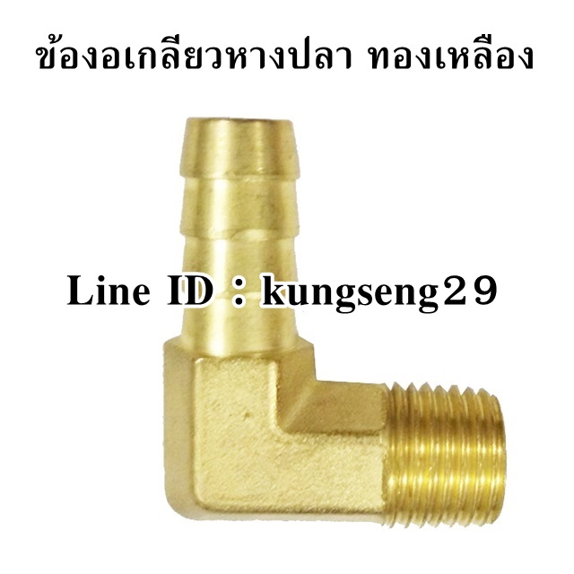 ข้องอเกลียวหางปลา ทองเหลือง