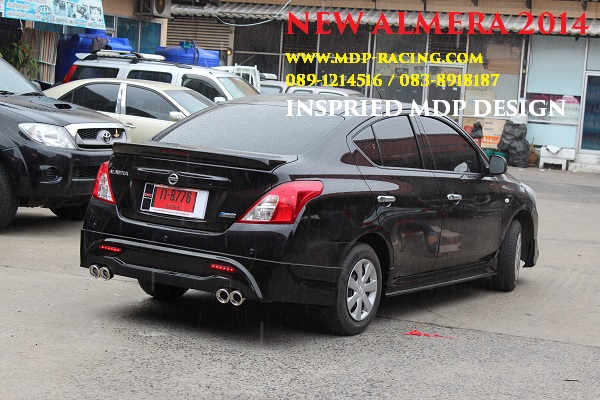 ชุดแต่งอเมร่า Nissan Almera 2014 2015 แต่งสวย ท่อคู่