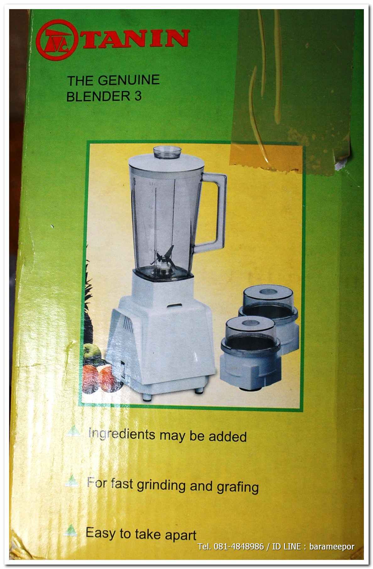 เครื่องปั่น TANIN รุ่น TN-888 3 IN 1 ของใหม่เก่าเก็บ สภาพดี พร้อมใช้ อุปกรณ์ครบ พร้อมกล่องเดิมๆ