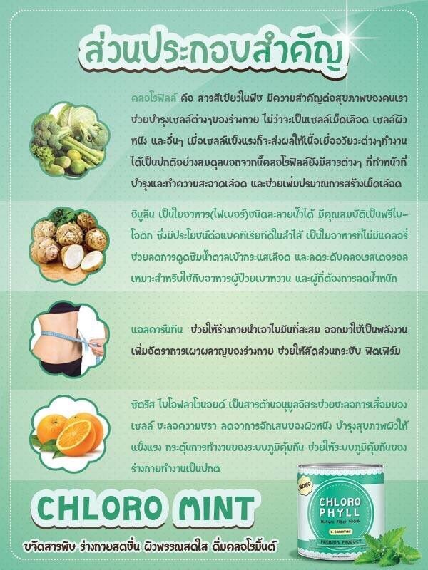Chloro Mint คลอโรฟิลล์ กลิ่นมิ้นต์