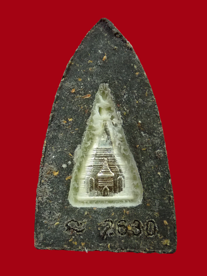 *หลังเจดีย์เนื้อเงิน* หลวงพ่อทวด รุ่นพระธาตุเจดีย์ อาจารย์ทอง วัดสำเภาเชย ปี 2549 เนื้อว่านหลังเจดีย์เงิน