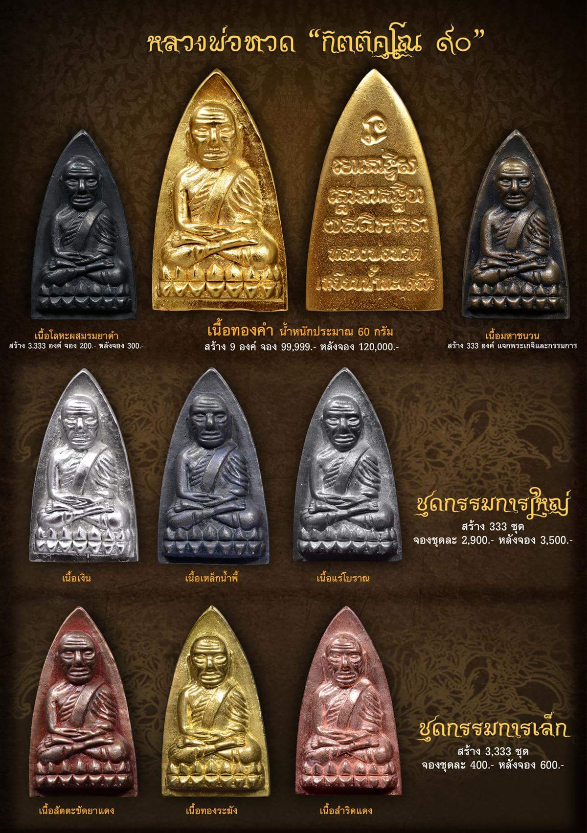 พ่อท่านเขียว วัดห้วยเงาะ ปัตตานี รุ่นกิตติคุโณ90 ปี 2561